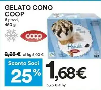 Coop Coop - Cono Alla Panna Cioccolato 450 G(ml) offerta