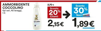 Coop Coccolino Ammorbidente offerta