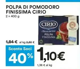 Coop Cirio Polpa Di Pomodoro Finissima offerta