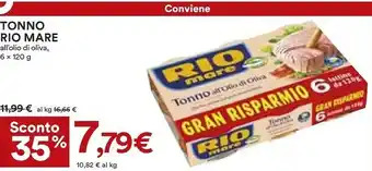 Coop Rio Mare Tonno All'Olio Di Oliva 120 G(ml) offerta