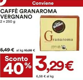 Coop Caffè vergnano 1882 Granaroma 250 G(ml) offerta