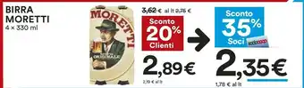 Coop Moretti Birra - Birra 330 G(ml) offerta