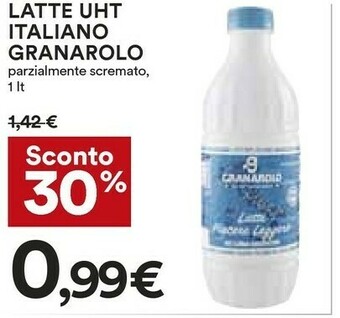 Coop Granarolo Latte UHT Parzialmente Scremato A Lunga Conservazione 1000 G(ml) offerta