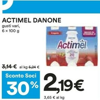 Coop Danone Actimel Bianco 600 G(ml) offerta