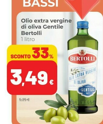 Coop Bertolli Olio Extra Vergine D'Oliva Gentile 1000 G(ml) offerta
