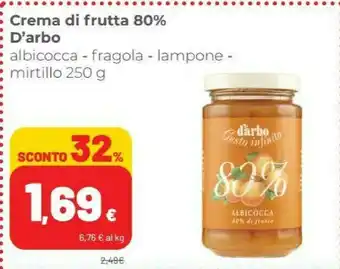 Coop Darbo D'Arbo Crema Di Frutta 80% Albicocca/Fragola/Lampone/Mirtillo offerta