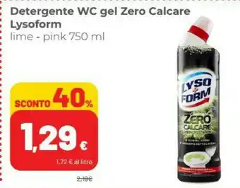 Lysoform Detergente WC Gel Zero Calcare