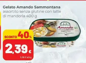 Coop Sammontana Gelato Amando Senza Glutine Con Late Di Mandorla offerta