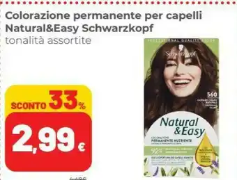 Coop Schwarzkopf Natural&Easy Colorazione Permanente Per Capelli offerta