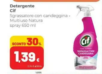 Coop Cif Detergente Sgrassatore Con Candeggina offerta
