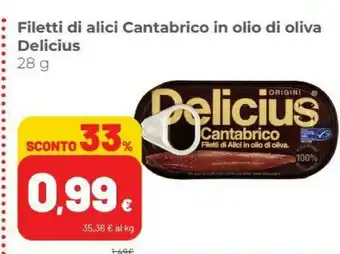 Coop Delicius Filetti Di Alici Cantabrico In Olio Di Oliva offerta