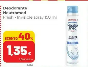 Coop Neutro Med Neutromed Deodorante Fresh/Invisible offerta