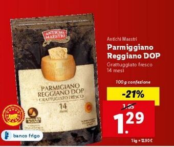 Lidl Parmigiano reggiano dop offerta