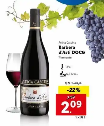 Lidl Barbera d'asti docg offerta