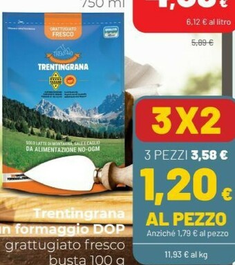 Coop Trentingrana Grattugiato Fresco 100 G(ml) offerta