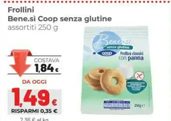 Coop Coop Bene.si Frollini Senza Glutine offerta