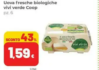 Coop Vivi Verde Coop Uova Fresche Biologiche offerta