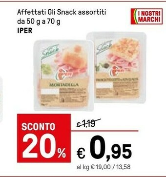 Iper La Grande Iper Affettati Gli Snack offerta