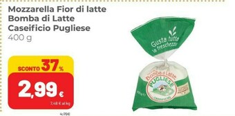 Coop Caseificio pugliese Bomba Di Latte 400 G(ml) offerta