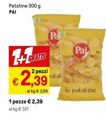 Iper La Grande Pai Patatine 300 G offerta