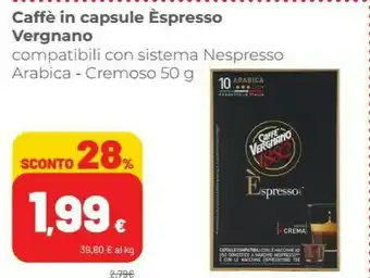 Coop Vergnano Caffe Caffe In Capsule Espresso offerta