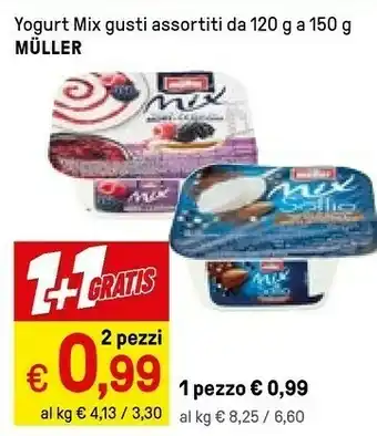 Iper La Grande Muller Yogurt Alla Vaniglia Più Mandorle Mix 150 G(ml) offerta