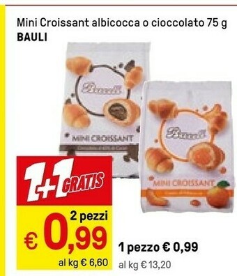 Iper La Grande Bauli I Minuti Mini Croissant Albicocca 75 G(ml) offerta