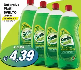 Prix Quality Svelto Detersivo Piatti 930 ml x 4 offerta