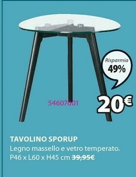 JYSK Tavolino Sporup offerta