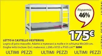 JYSK Letto A Casetello Vestervig offerta