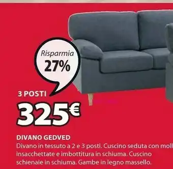 JYSK Divano Gedved 3 Posti offerta