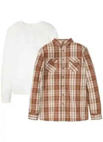 Camicia a maniche lunghe e maglia serafino (set 2 pezzi)