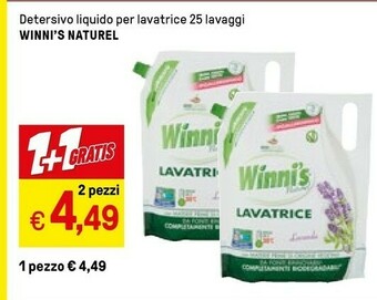 Iper La Grande Winin's Naturel Detersivo Liquido Per Lavatrice offerta