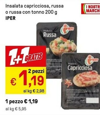 Iper Insalata Capricciosa, Russa O Russa Con Tonno 200 G
