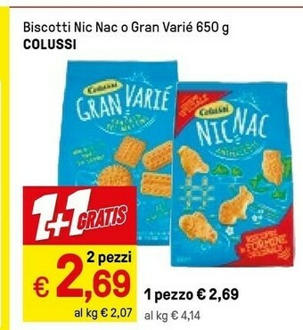 Iper La Grande Colussi Biscotti Nic Nac offerta