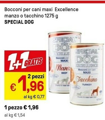 Iper La Grande Morando Bocconi Per Cani Maxi Excellence Manzo O Tacchino Special Dog offerta