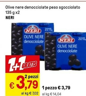 Iper La Grande Neri Olive Nere Denocciolate Peso Sgocciolato offerta