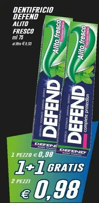 Prix Quality Defend Dentifricio Alito Fresco 75 Ml offerta