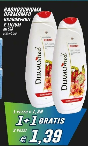Prix Quality DermoMed Bagnoschiuma Dragonfruit E Lilium 500 Ml offerta