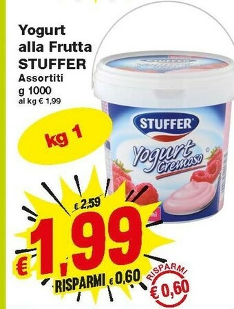 Prix Quality Stuffer Yogurt Cremoso Fragole 1000 G(ml) offerta