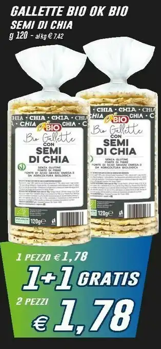 Prix Quality Ok bio Bio Galette Con Semi Di Chia 120 G(ml) offerta
