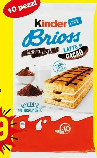 Prix Quality Ferrero Kinder Brioss 270 G(ml) offerta