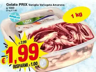 Prix Gelato Vaniglia Variegata Amarena 1000 G