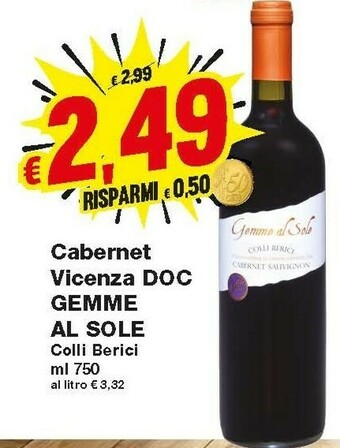 Prix Quality Sole Cabernet offerta