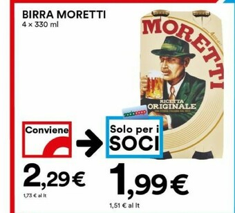 Coop Moretti Birra offerta
