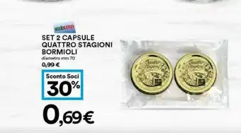 Coop Bormioli Vaso In Vetro Quattro Stagioni Set 2 Capsule offerta