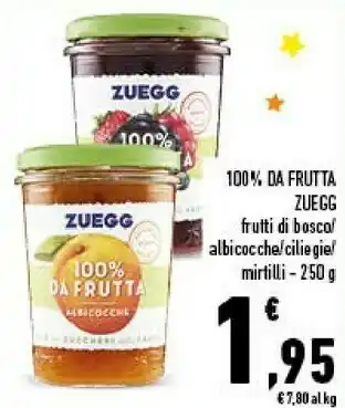 Conad Superstore Zuegg 100% Da Frutta Albicocche 250 G(ml) offerta