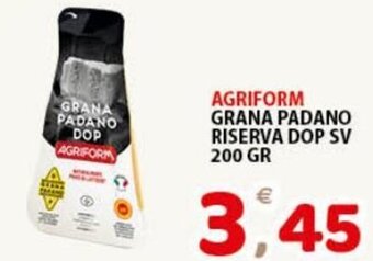 Premium Supermercati Agriform Grana Padano Riserva DOP SV 200 gr offerta