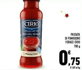 Conad City Cirio La Verace Passata 700 G(ml) offerta