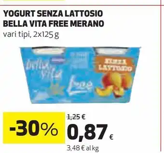 Coop Yogurt senza lattosio bella vita free merano offerta